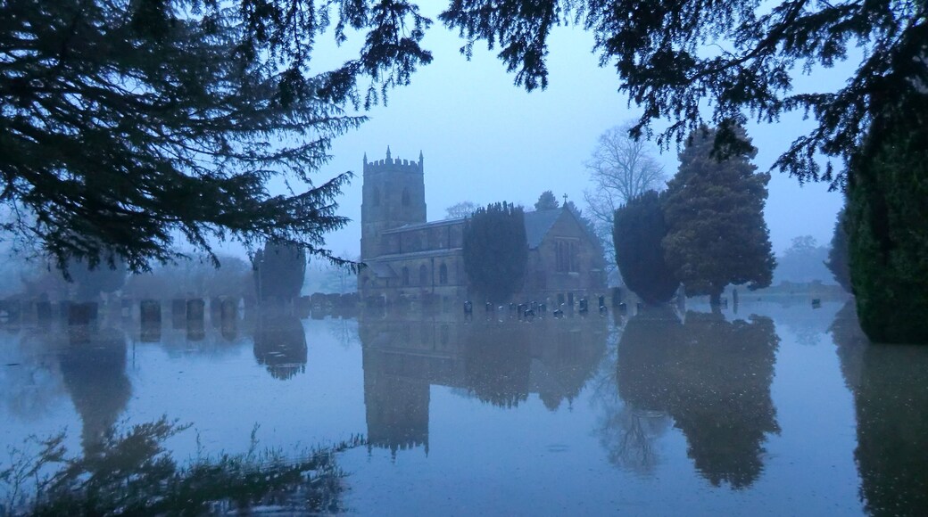 Church of Sout Wingfield, Derbyshire, flooded in December 2012