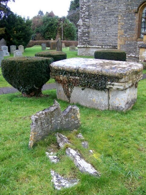 Tomb, St Peter's Churchyard 17th century, Doulting stone chest tomb near the church porch.