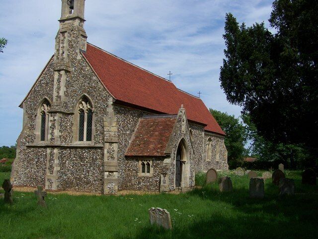 St Andrew's parish church, Sotherton, Suffolk, seen from the southwest