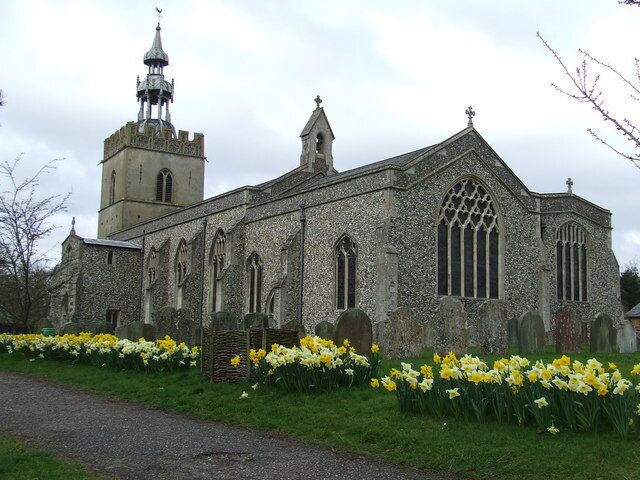 All Saints' parish church, Shipdham, Norfolk, seen from the east