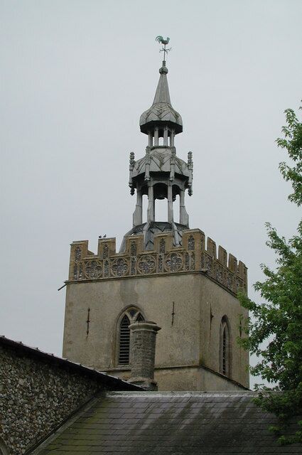 Belfry and cupola of All Saints parish church, Shipdham, Norfolk