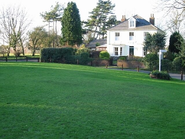 Village green and house on junction of Church Road Colret House, at the edge of the green, originally dated from 1762, but was rebuilt in 1903.