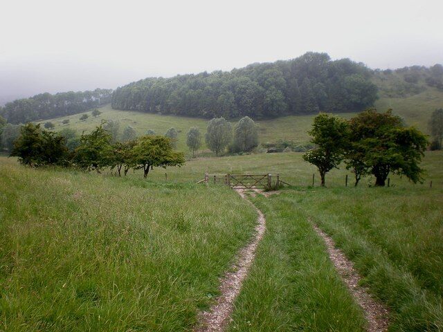 Around Town Wold Looking back towards Wardale from the track leading up to Wold House on Town Wold.