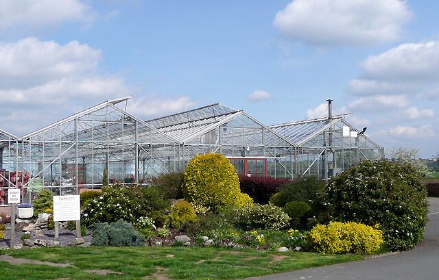 Greenhouses at Lealans, near Shipley, Shropshire Lealans Garden Centre is a long established, unpretentious, and very good garden centre (and nursery) with friendly staff, offering the usual fare at reasonable prices in spacious and uncluttered glasshouses. The buildings shown are at the eastern end of the block.