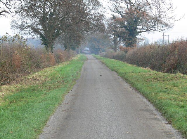 Fosse Way Roman Road Near Sapcote in Leicestershire.