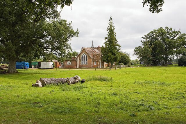 The Old School, Turmer A very isolated position for a school to be. I presume it must have served the workers on the Somerley Estate in the days when the countryside was more populous.