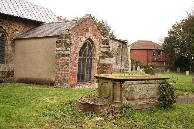 Here lies Joseph Thompson Tomb for Joseph Thompson who died in 1855 by the south porch of All Saints' church