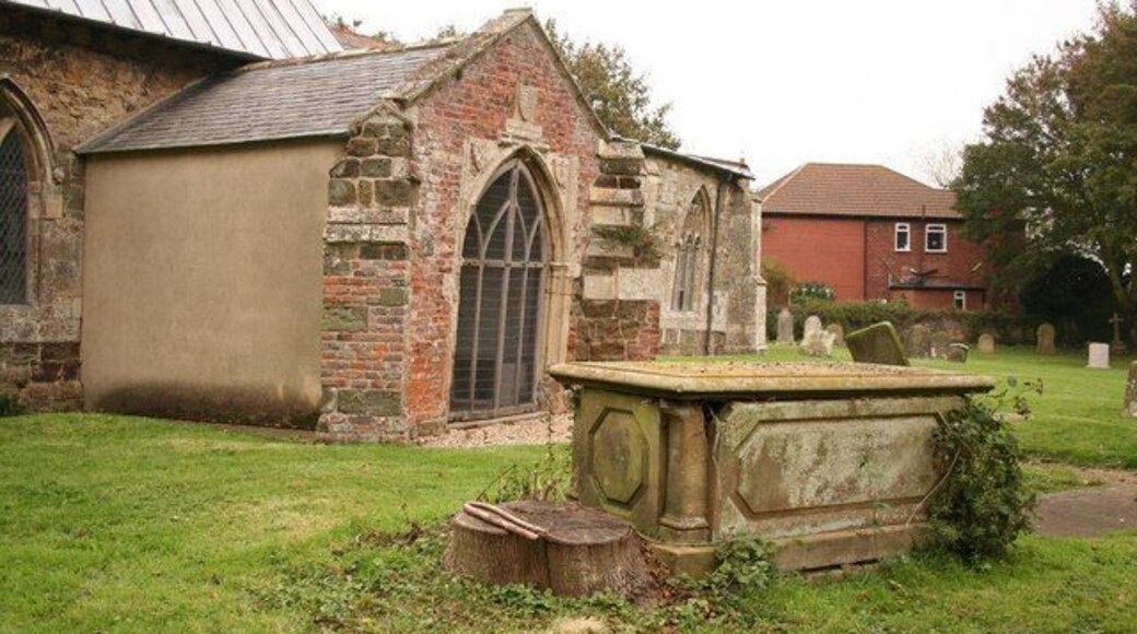 Here lies Joseph Thompson Tomb for Joseph Thompson who died in 1855 by the south porch of All Saints' church