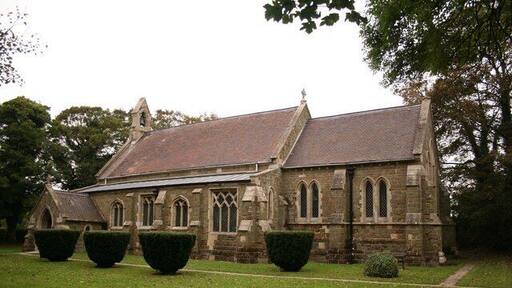 St.Peter's church. The 'new' church built in 1877 by James Fowler from the fabric of the old church 155803