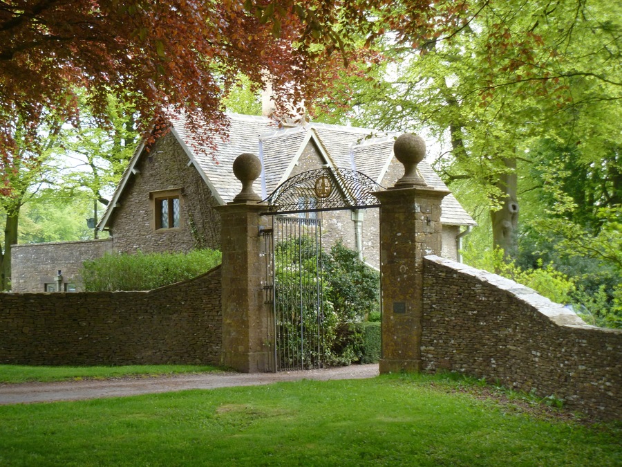 The Lodge. Seen from the minor road, The Lodge was once the gate lodge to Notgrove Manor. The Manor is in the Register of Historic Parks and Gardens for its special historic interest.