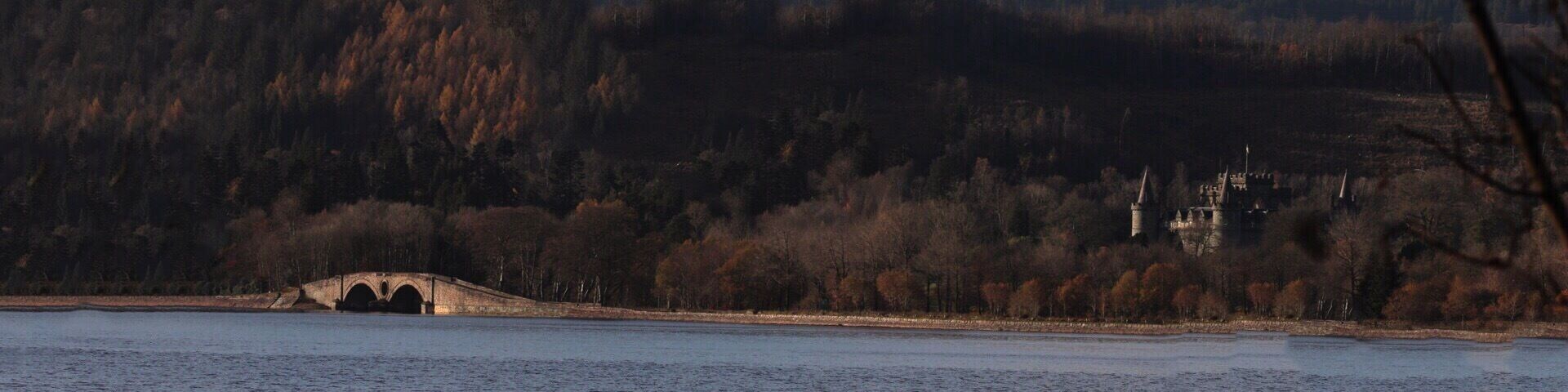 Looking across loch Fyne towards Inveraray castle