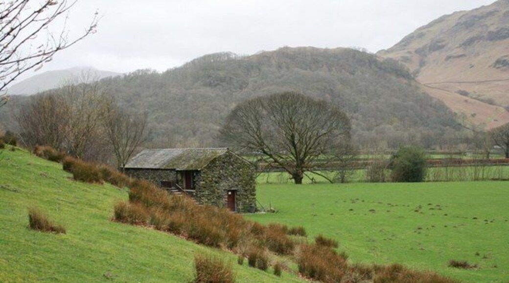 Dinah Hoggus Camping Barn Johnny Wood behind Longthwaite in the distance. Link for the camping barn http://www.lakelandcampingbarns.co.uk/barnview.asp?ID=4