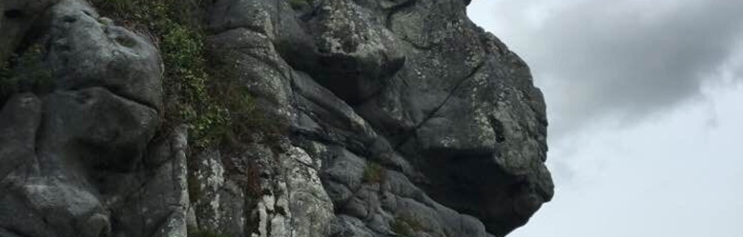 There is an old chapel on top of this incredible lone rock near the village of Roche in north Cornwall