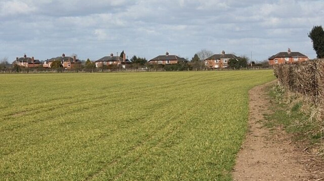 Agricultural workers' houses Twelve semi-detached houses with open aspects across the fields.