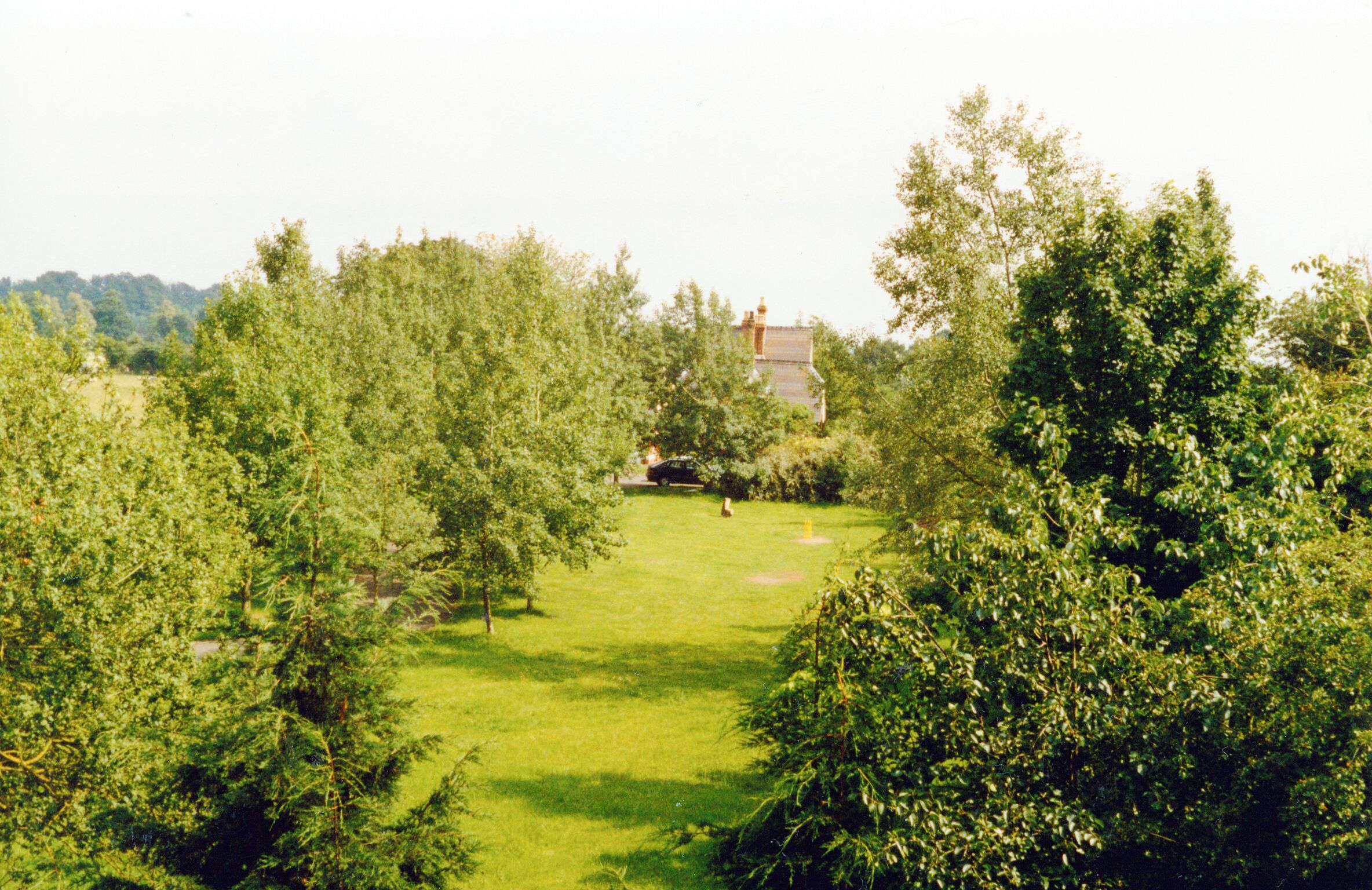 Site of former Ripple station, 1997. View southward, towards Tewkesbury and Ashchurch: ex-Midland Ashchurch - Tewkesbury - Great Malvern branch. (See also SO8737 : Ripple Station and SO8737 : Ripple station (remains), 1985). The station house has survived.