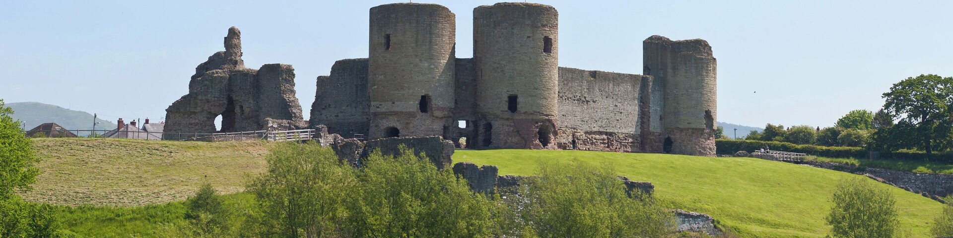 Rhuddlan Castle from the west.