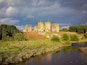 Stormy clouds over rhuddlan castle