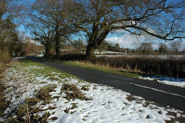 Road into Lowbands Country road into the Chartist village of Lowbands which was founded in 1847.