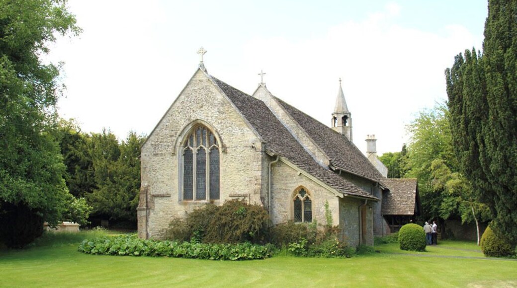 St Swithin's parish church, Quenington, Gloucestershire, seen from the northeast
