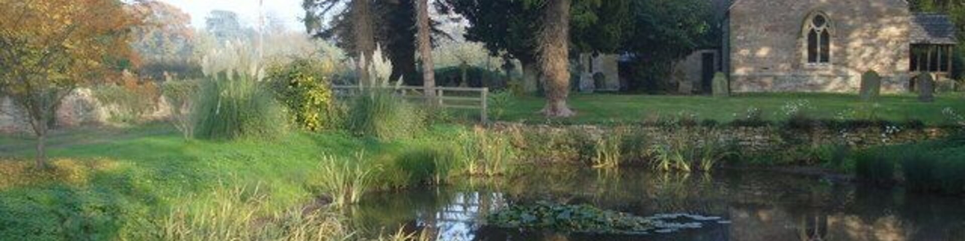 Putley Church in autumn Looking eastwards from the car park.