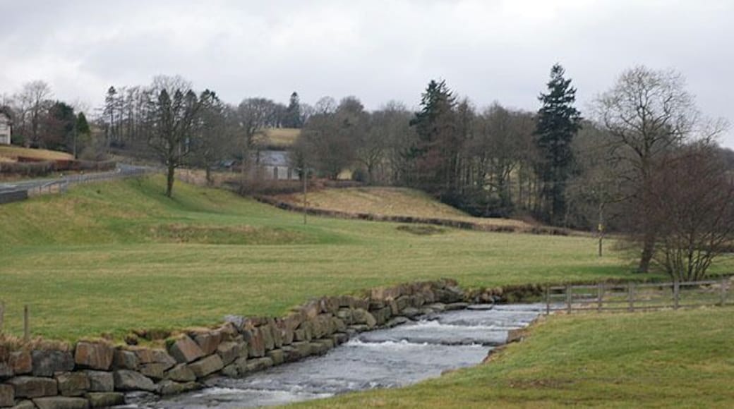 The Afon Twrch south of Ffarmers Here about to pass under the A482. Work has clearly been done to prevent erosion; under heavy rain the river can carry a lot of water.