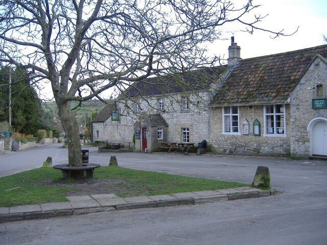 The Ring O'Bells, Priston The village hall is next door, on the right.