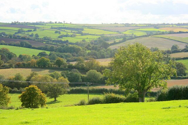 West of south near Wilmington. Swinging right from 1019147 and almost overlapping it a building on the left hand edge shows where Inglesbatch is. The valley down the centre hides Priston Mill powered by Conygre Brook and Priston itself is on the other side of the hill.