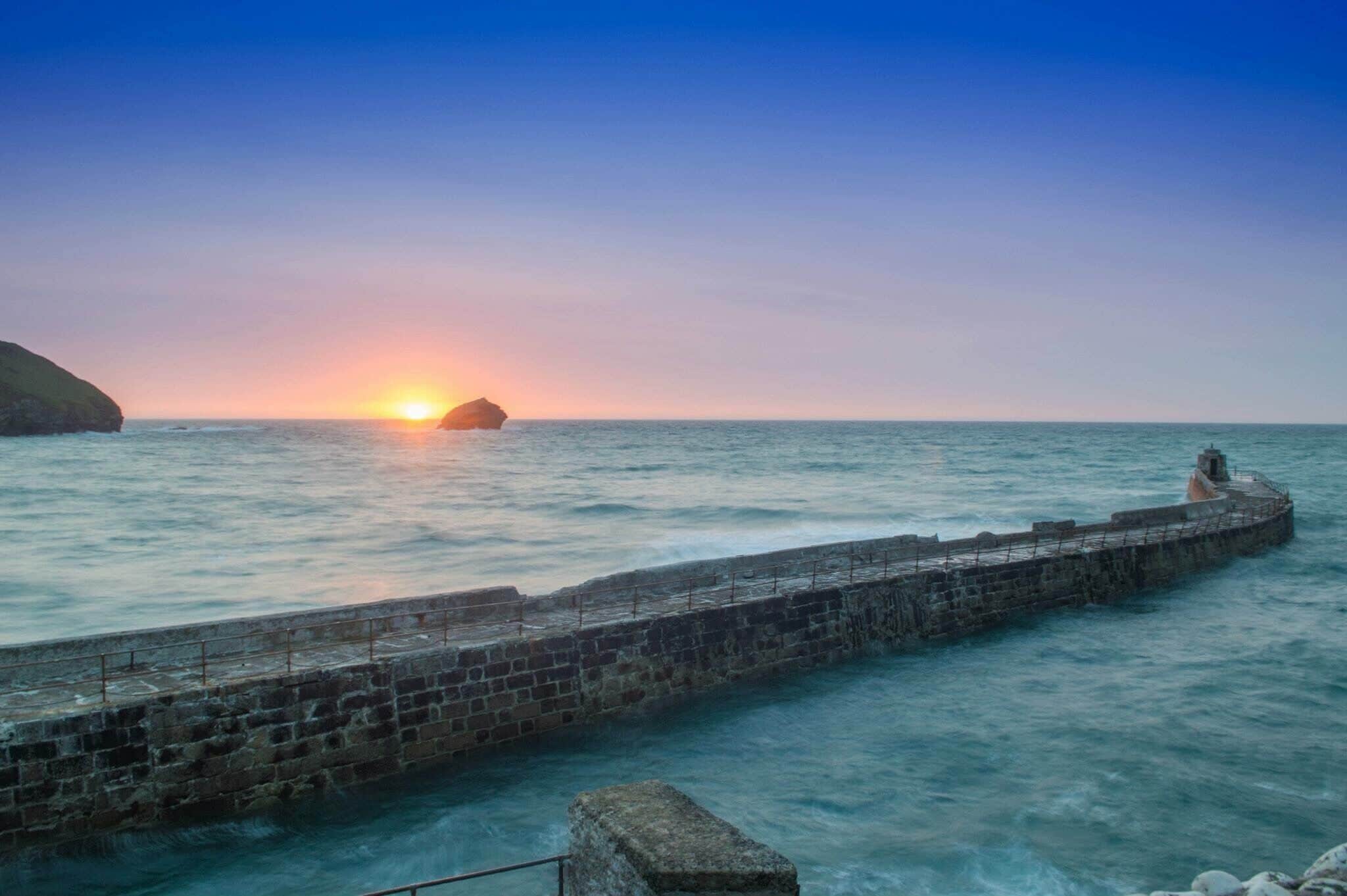 Sunset from Portreath harbour.