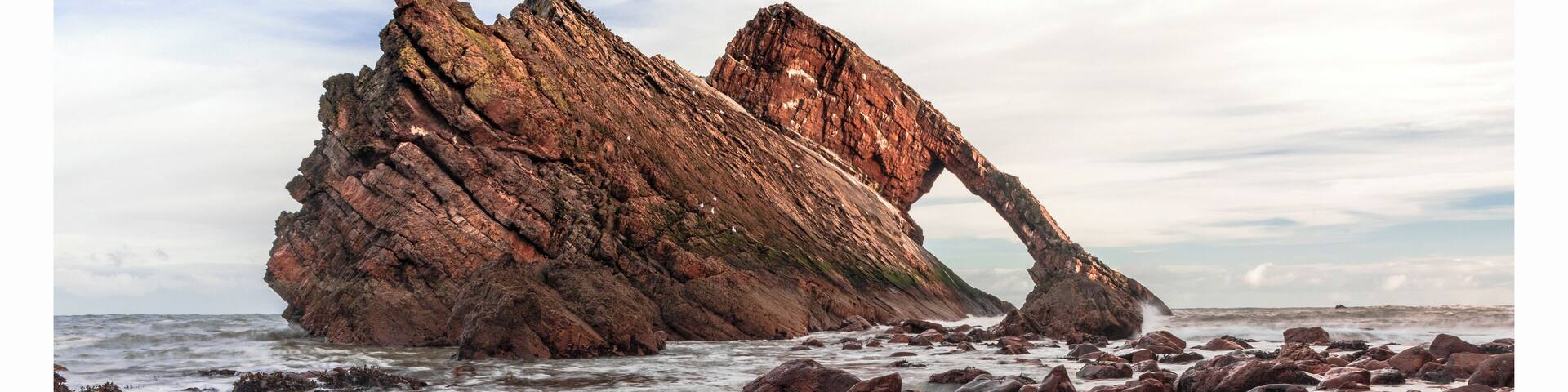 a visit to the cost to see the bow fiddle rock is worth it with the dramatic coastline