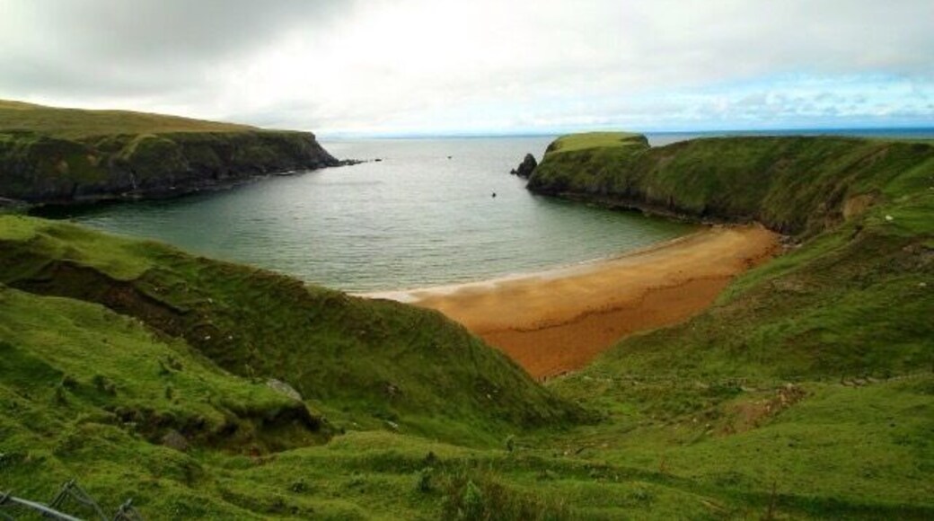 Beautiful beach along the road