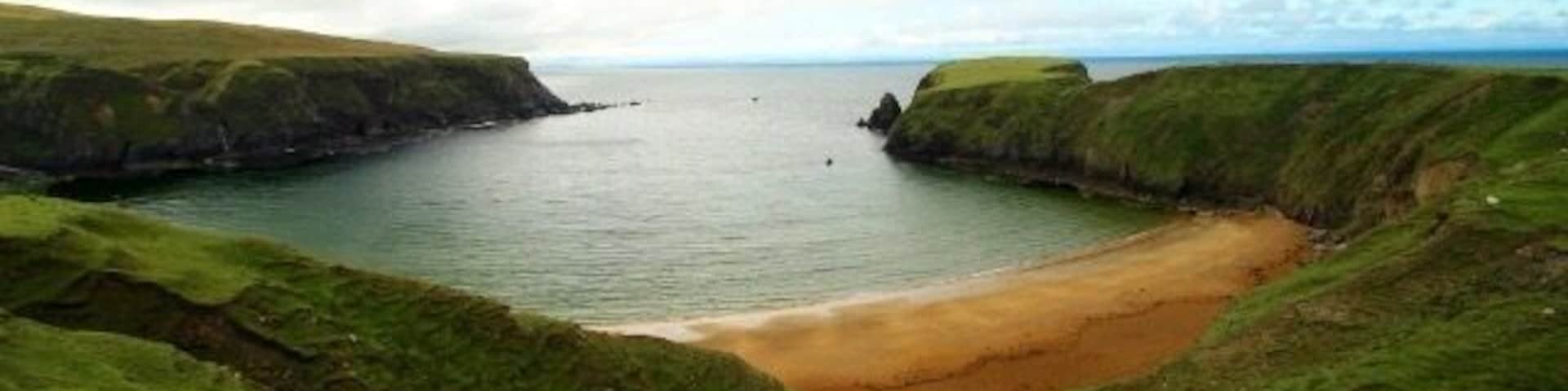 Beautiful beach along the road