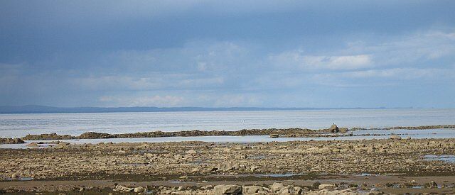 Long Craigs Offshore rocks seen from the Links, Port Seton.