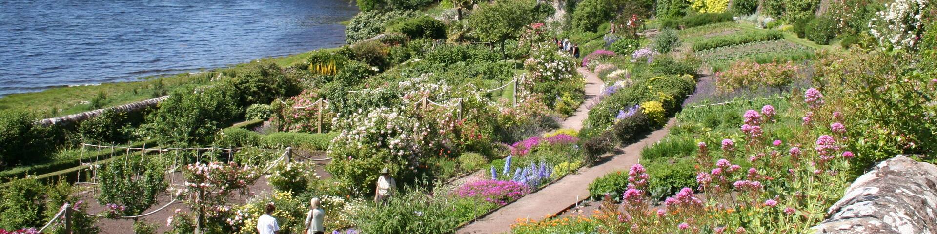 The nice walled garden in the Inverewe garden maintained by the National Trust for Scotland.