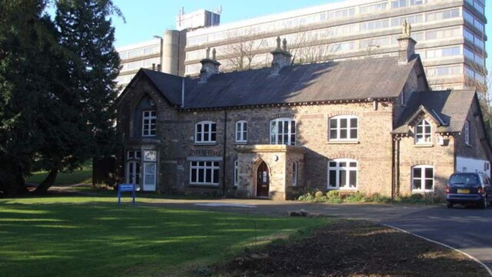 Llantarnum Grange - and office block The Grange is currently an Arts Centre.