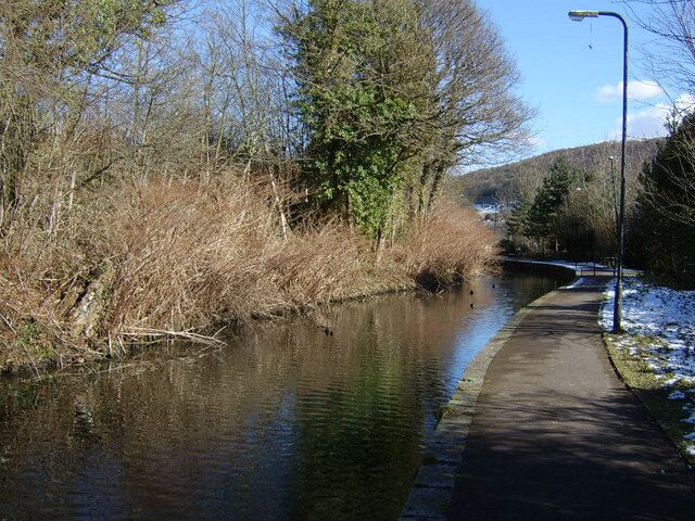 The Swansea Canal at Pontardawe. Looking east