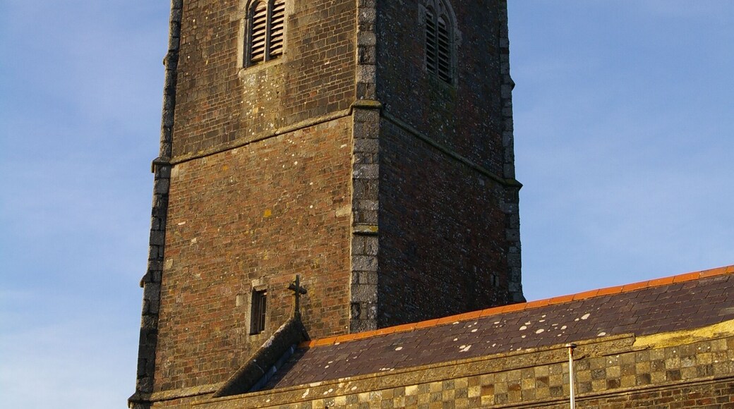 Parkham church tower This impressive tower (with a slightly crooked pinaccle) is visible on the horizon for miles around.