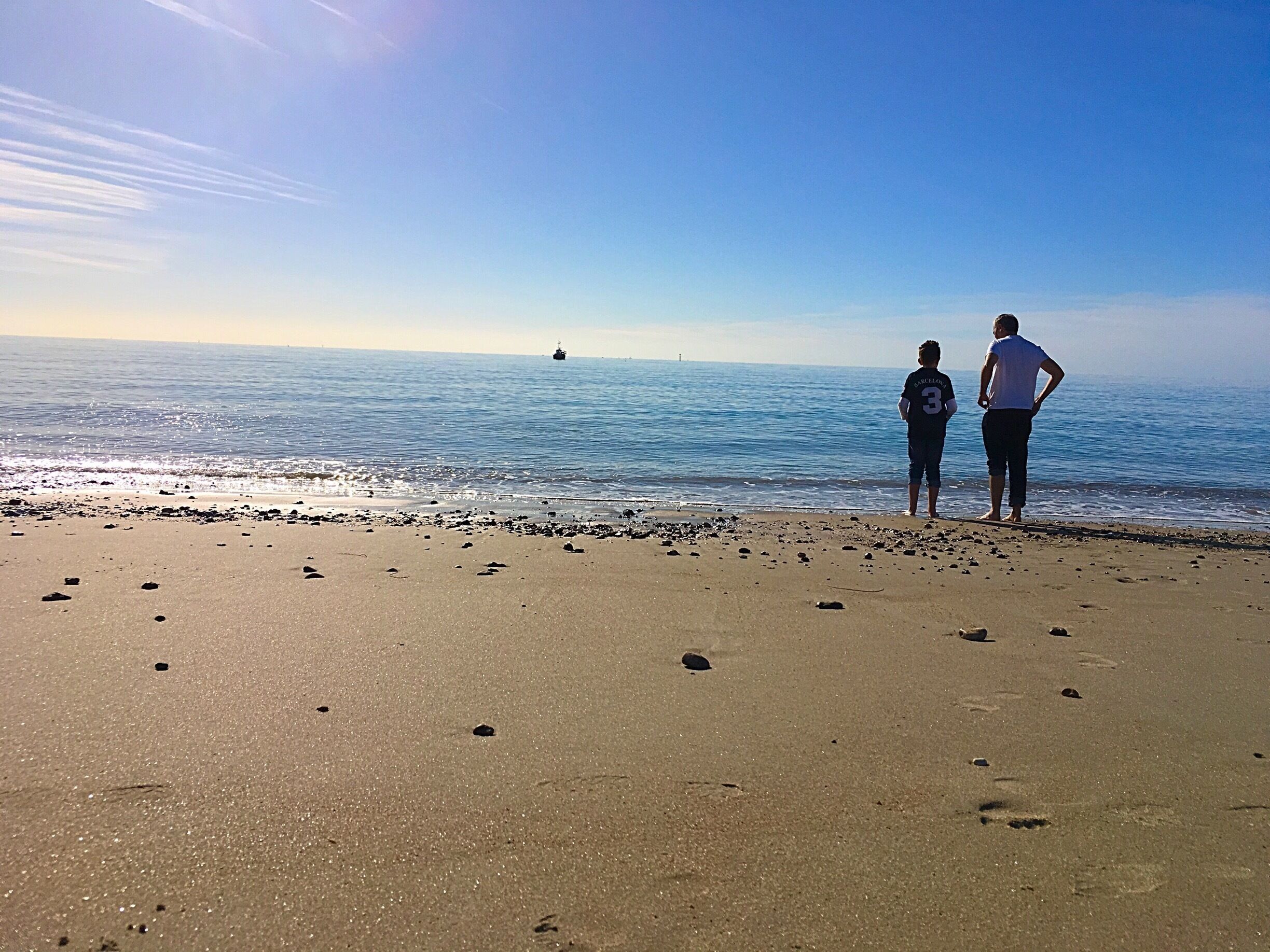 Pagham beach on a clear morning.