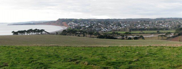 View from Black Head over the Otter Valley towards Budleigh Salterton