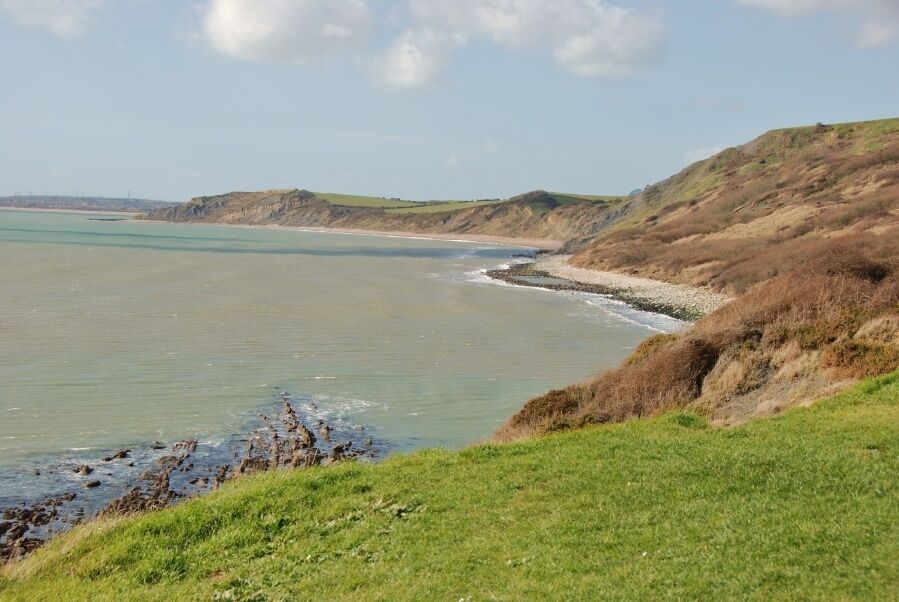 Osmington Mills: View towards Black Head