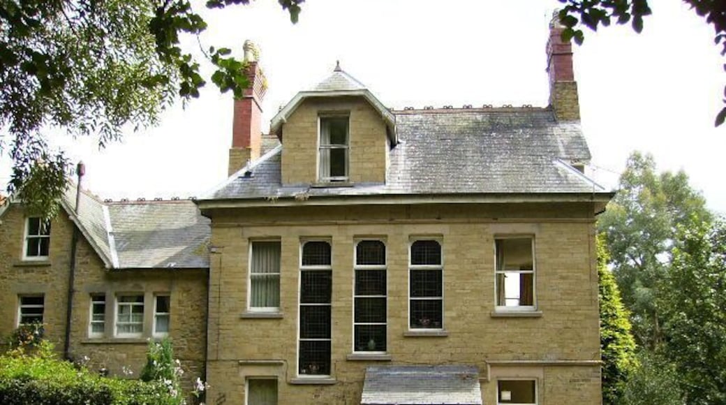 Prestigious house seen on the Mortimer Trail near Woodcock Hill.