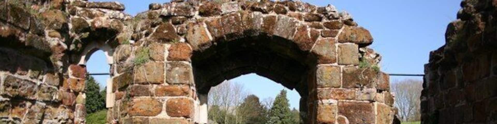 Kitchen Tower doorway Looking from inside the tower remains