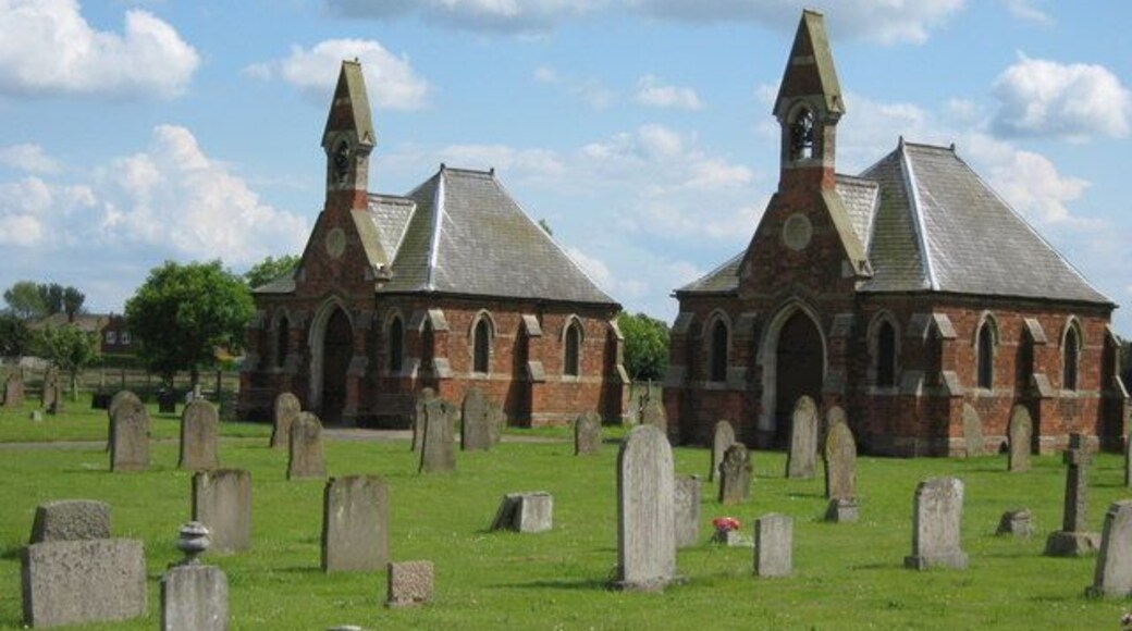 Two Chapels, North Somercotes Parish Cemetery Built in 1879, one on consecrated ground and the other on non-consecrated ground in this Lincolnshire Village.