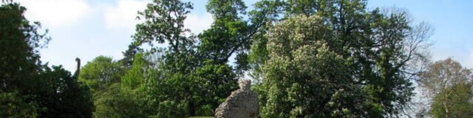 Ruins of 11th-century bishop's chapel and 14th-century fortified manor house at North Elmham, Norfolk, England