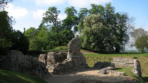 Ruins of 11th-century bishop's chapel and 14th-century fortified manor house at North Elmham, Norfolk, England