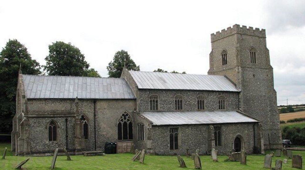 St Mary's parish church, North Creake, Norfolk, seen from north-northeast