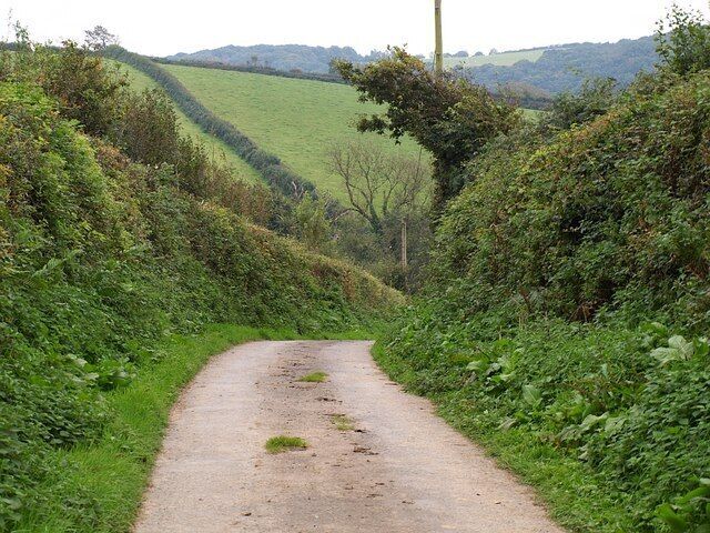 Lane to Newton Mill The dead end lane leading south from Newton St Petrock dives down to cross a very minor tributary of the Torridge.