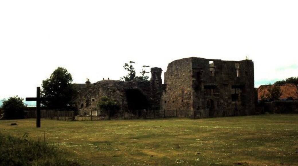 Balmerino Abbey In the year 1225 Queen Ermengarde, the widow of King William the Lion chose this spot to build an abbey and in 1229 a band of Cistercian monks came here from the abbey at Melrose.When she died in 1232 Ermengarde was buried beneath the high altar. The abbey flourished for some 300 years until in 1547 the Duke of Somerset sent an English fleet to set fire to it. A fine specimen of a Spanish Chestnut tree, over 700 years old, survives in what had been the monks orchard. The abbey is now in the care of the National Trust for Scotland.