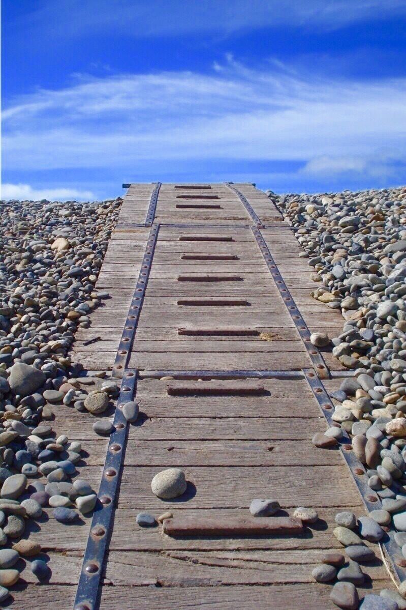 Boardwalk. Great spot for surfing. 