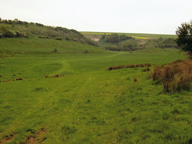 Chalk feature. This could be just a part of the natural landscape or maybe some kind of old quarry.