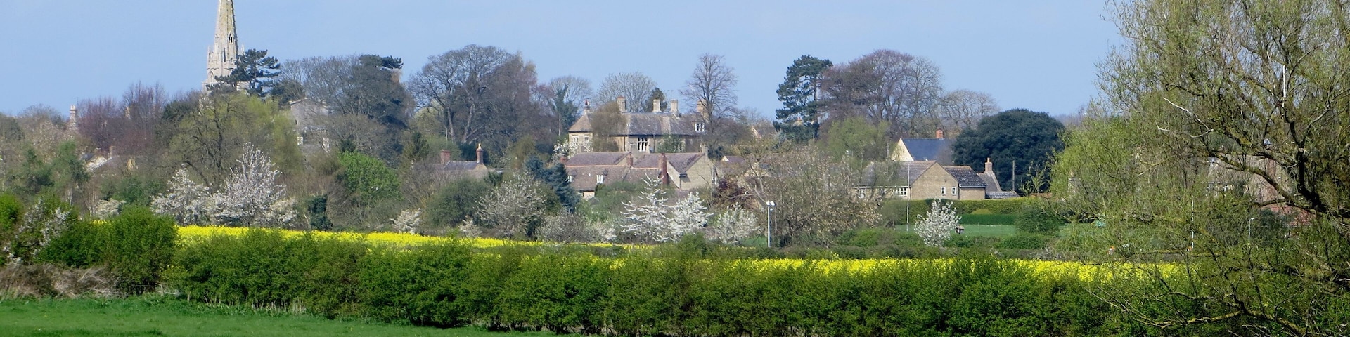 Nassington from the path to Elton - April 2014